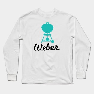 Grill Giants Weber Classic Vintage Light Green/Blue Kettle Long Sleeve T-Shirt